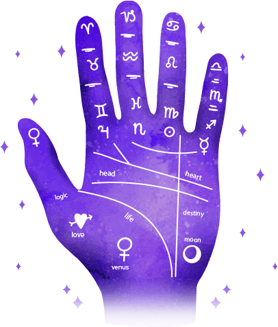 Astrology hand illustration