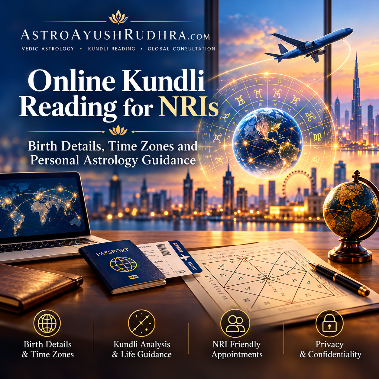 Online Kundli Reading for NRIs: Birth Details, Time Zones and Personal Astrology Guidance